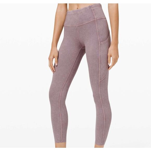 Lululemon Fast and Free Tight II 25" Ice Dye Violet Verbena Women's Size 2 - Picture 1 of 4